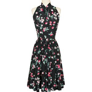 Trashy Diva Street Car Dress Cherry Print 6 Belt and Neck Bow